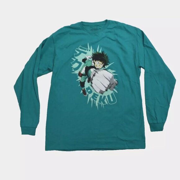 My Hero Academia Other - My Hero Academia Mens Anime Deku Long Sleeve Shirt New With Tags